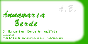 annamaria berde business card